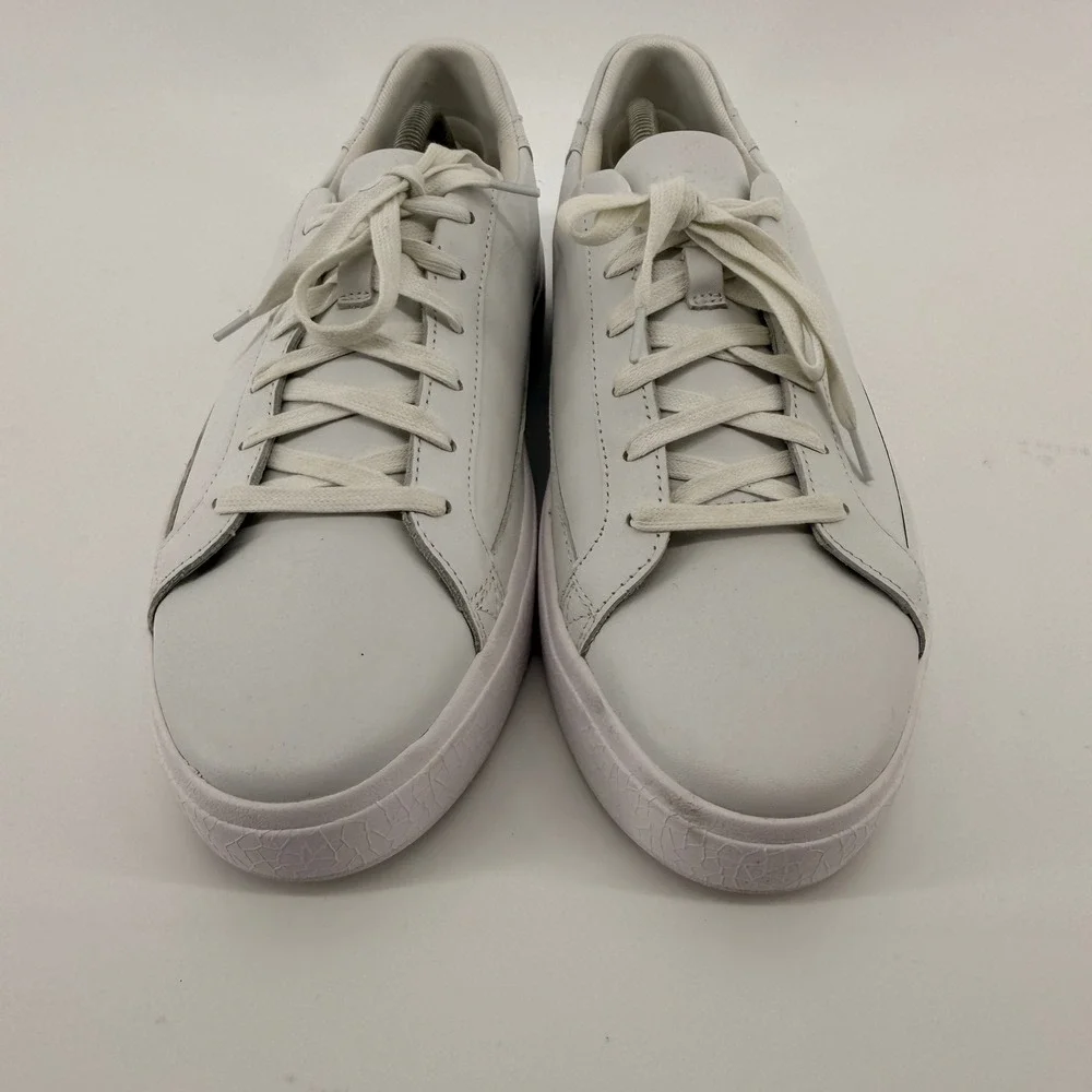 Kizik Vegas Sneakers Mens 11 White Leather Hands-Free Low Top‎ DVEGWT01-1D